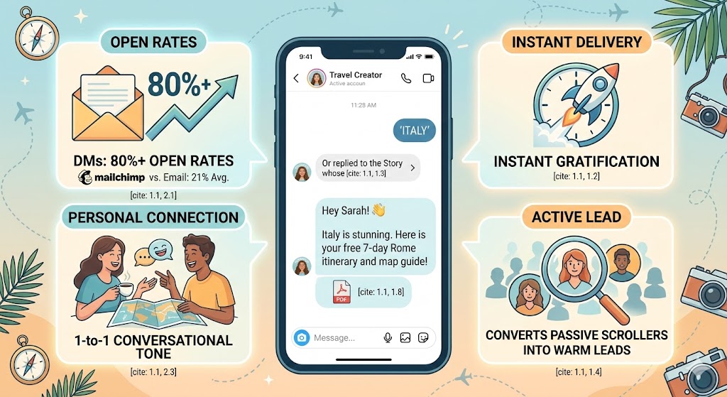 Why Deliver Travel Guides Through Automated DMs